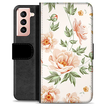 Étui Portefeuille Premium Samsung Galaxy S21 5G - Motif Floral