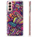 Coque Samsung Galaxy S21 5G en TPU - Fleurs Abstraites
