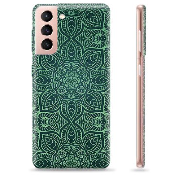 Coque Samsung Galaxy S21 5G en TPU - Mandala Vert