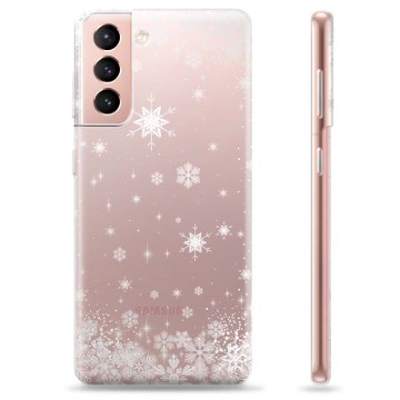 Coque Samsung Galaxy S21 5G en TPU - Flocons de Neige