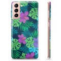 Coque Samsung Galaxy S21 5G en TPU - Fleurs Tropicales