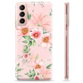 Coque Samsung Galaxy S21 5G en TPU - Fleurs à L'aquarelle