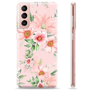 Coque Samsung Galaxy S21 5G en TPU - Fleurs à L\'aquarelle