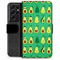 Étui Portefeuille Premium Samsung Galaxy S21 Ultra 5G - Avocado Pattern