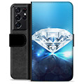 Étui Portefeuille Premium Samsung Galaxy S21 Ultra 5G - Diamant