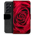 Étui Portefeuille Premium Samsung Galaxy S21 Ultra 5G - Rose