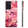 Coque Samsung Galaxy S21 Ultra 5G en TPU - Camouflage Rose