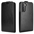 Étui à Rabat Vertical avec Porte-Cartes pour Samsung Galaxy S21 5G - Noir