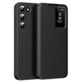 Étui à rabat Samsung Galaxy S22 5G Smart Clear View avec fente pour carte - Noir