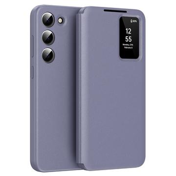 Étui à rabat Samsung Galaxy S22 5G Smart Clear View avec fente pour carte - Gris Violet