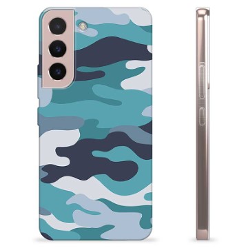 Coque Samsung Galaxy S22 5G en TPU - Camouflage Bleu