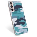 Coque Samsung Galaxy S22 5G en TPU - Camouflage Bleu