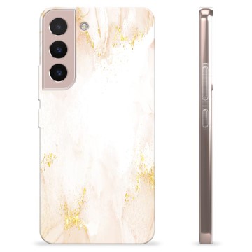 Coque Samsung Galaxy S22 5G en TPU - Marbre Perle Dorée