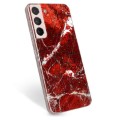 Coque Samsung Galaxy S22 5G en TPU - Marbre Rouge