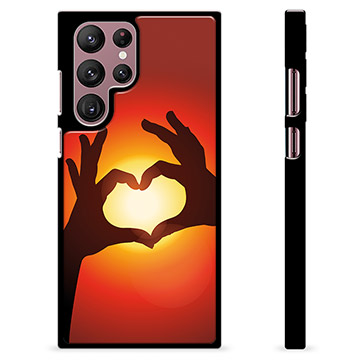 Coque de Protection Samsung Galaxy S22 Ultra 5G - Silhouette de Coeur