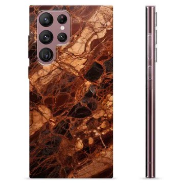 Coque Samsung Galaxy S22 Ultra 5G en TPU - Marbre Ambre