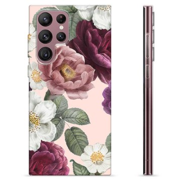 Coque Samsung Galaxy S22 Ultra 5G en TPU - Fleurs Romantiques