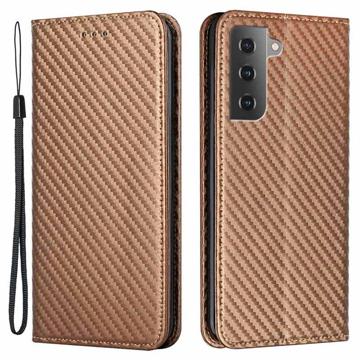 Étui Portefeuille iPhone 14 Pro - Fibre de Carbone - Noir