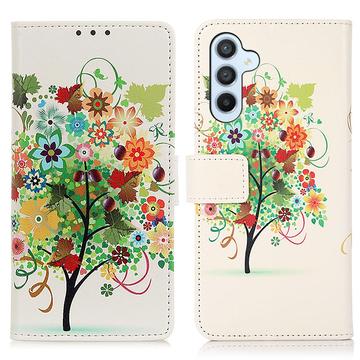 Étui Portefeuille Samsung Galaxy S23 FE - Série Glam - Arbre Fleuri / Imagée