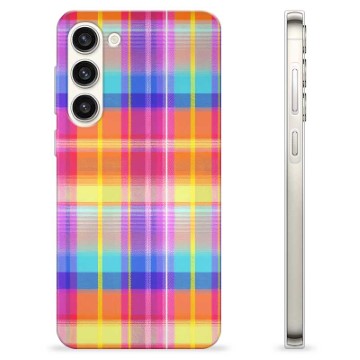 Coque Samsung Galaxy S23+ 5G en TPU - Chemise en Flanelle