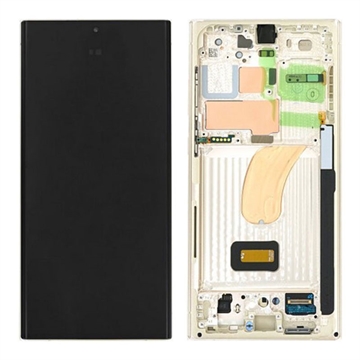Coque Avant et Ecran LCD GH82-30466B pour Samsung Galaxy S23 Ultra 5G - Crème