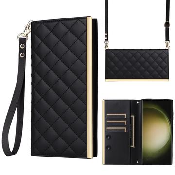 Étui Samsung Galaxy S23 Ultra portefeuille matelassé luxueux