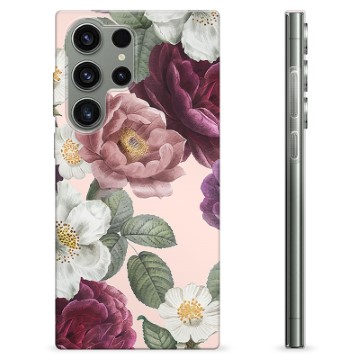 Coque Samsung Galaxy S23 Ultra 5G en TPU - Fleurs Romantiques