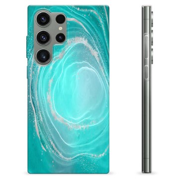 Coque Samsung Galaxy S23 Ultra 5G en TPU - Tourbillon Turquoise