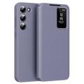 Étui à rabat Samsung Galaxy S23+ Smart Clear View avec fente pour carte - Gris Violet