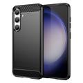 Coque Samsung Galaxy S24 en TPU Brossé - Fibre de Carbone