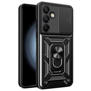 Coque Hybride Samsung Galaxy S24 FE à Anneau Rotatif avec Protection pour Appareil Photo