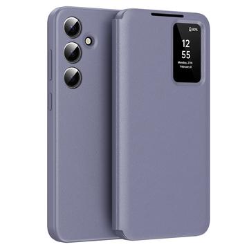 Étui à rabat Samsung Galaxy S24 FE Smart Clear View avec fente pour carte