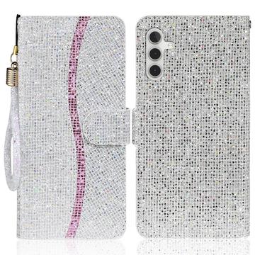 Étui portefeuille stylisé à paillettes pour Samsung Galaxy S24 FE