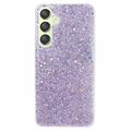 Coque Samsung Galaxy S24 en TPU Glitter Flakes - Violet