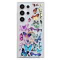 Coque Samsung Galaxy S24 Ultra en TPU Butterfly avec support d'anneau