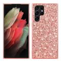 Coque Hybride Samsung Galaxy S24 Ultra - Série Glitter - Rose Doré