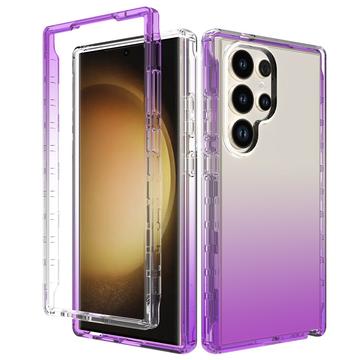 Coque Hybride Samsung Galaxy S24 Ultra Gradient Series - Violete / Transparente