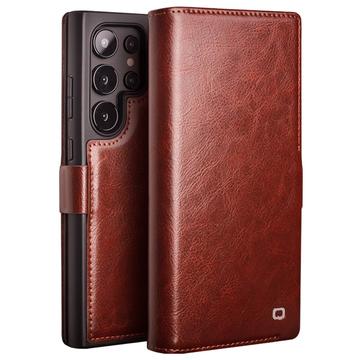 Etui Portefeuille Samsung Galaxy S24 Ultra en Cuir Qialino Classic