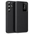 Étui à rabat Samsung Galaxy S24 Ultra Smart Clear View avec fente pour carte - Noir