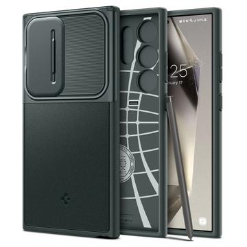 Coque Samsung Galaxy S24 Ultra Spigen Optik Armor - Vert Foncé