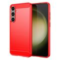 Coque Samsung Galaxy S24+ en TPU Brossé - Fibre de Carbone