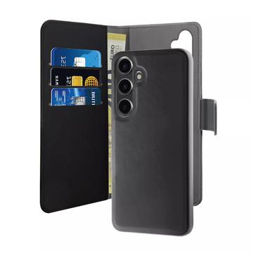 Étui Portefeuille Samsung Galaxy S24+ Magnétique Puro 2-en-1 - Noir