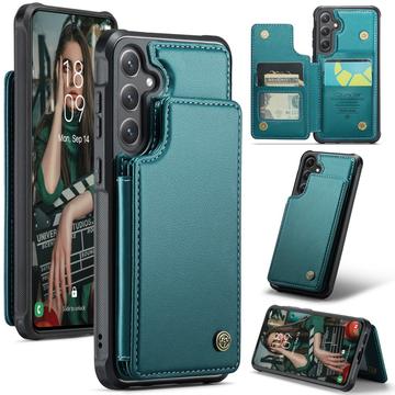Étui Caseme C22 Samsung Galaxy S25 avec portefeuille de cartes protégé par RFID - Vert