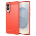 Coque Samsung Galaxy S25 Edge en TPU Brossé - Fibre de Carbone