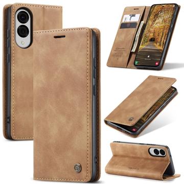 Étui Portefeuille Samsung Galaxy S25 Edge Caseme Série 013 - Marron