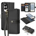 Étui portefeuille en cuir Samsung Galaxy S25 Edge avec couverture magnétique Dux Ducis Lawa - Noir