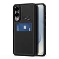 Etui magnétique Samsung Galaxy S25 Edge Dux Ducis Rafi II avec Kickstand et fentes pour cartes - Noir