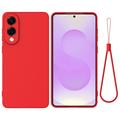 Coque Samsung Galaxy S25 Edge en silicone liquide avec dragonne