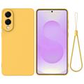 Coque Samsung Galaxy S25 Edge en silicone liquide avec dragonne