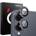 Kit de protection de l'objectif de l'appareil photo Samsung Galaxy S25 Edge Northjo - Noir